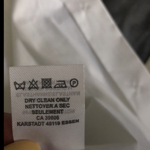 BLACK & WHITE DESIGNER TAILORED TUXEDO BLOUSE 12 - Picture 8 of 8